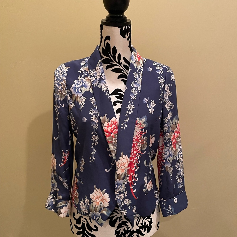 Zara Blue Kimono Women's Blazer